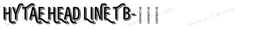 HY TAE HEAD LINE T B字体转换
